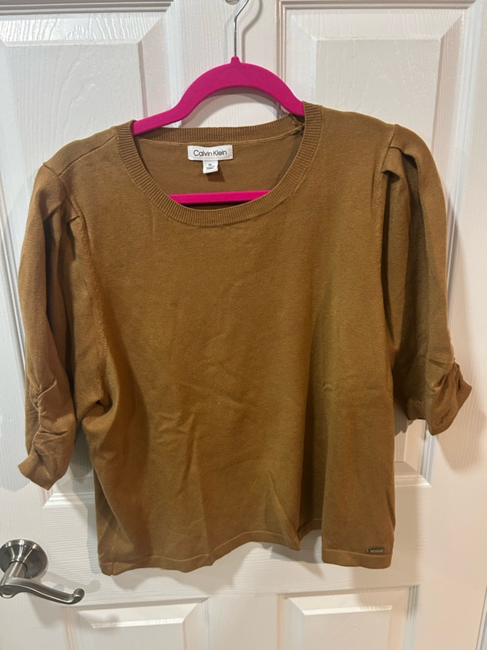 Calvin Klein Crewneck Sweater in Camel